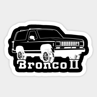 1983-1988 Ford Bronco II, w/Tires, White Print Sticker